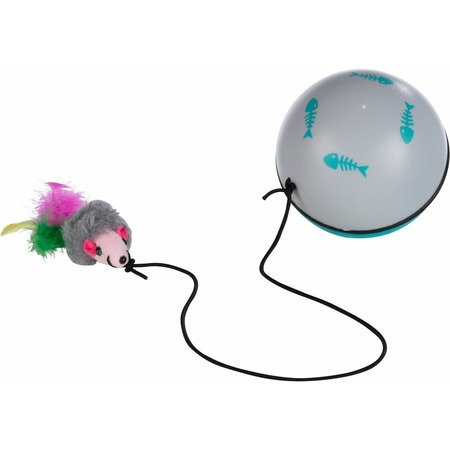Trixie Игрушка для кошки Мяч с мышкой, ф9 см Основное Превью